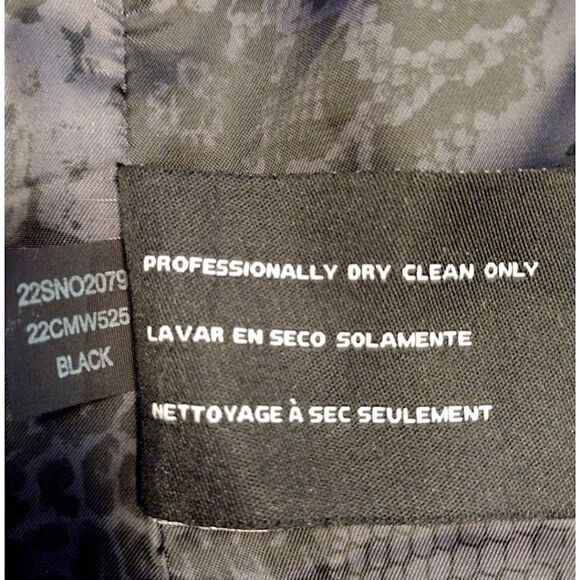 Guess Wool Blend Peacoat w/ Hidden Full Zip, Toggle & Patent Trim, M, Black - Picture 7 of 7